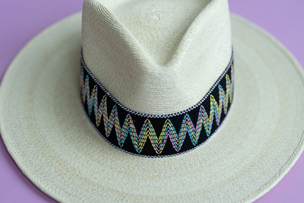 2” Pastel Shimmer ZigZag Hat Band
