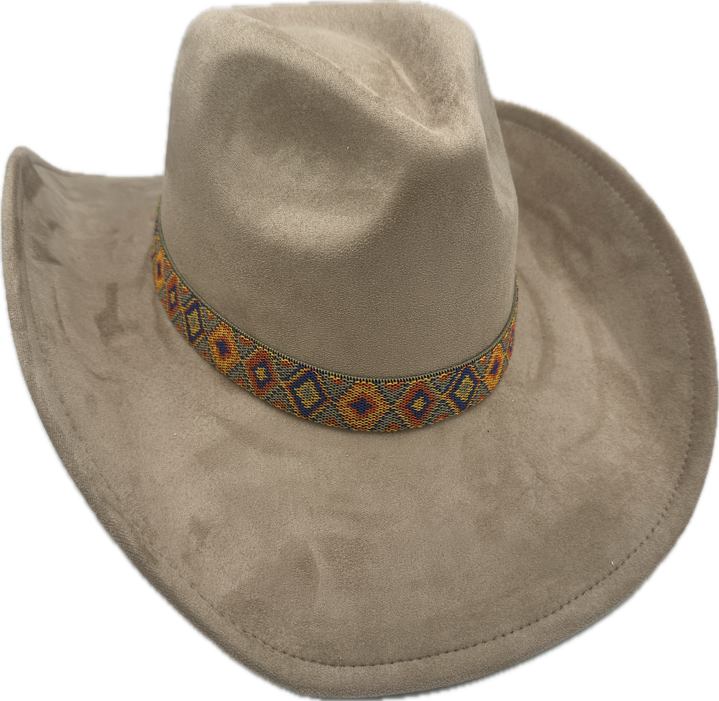 1” Orange and Blue Aztec Hat Band