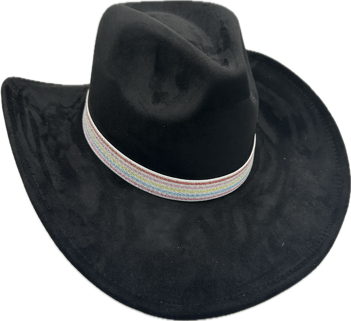 1” Silver MultiStripe Hat Band