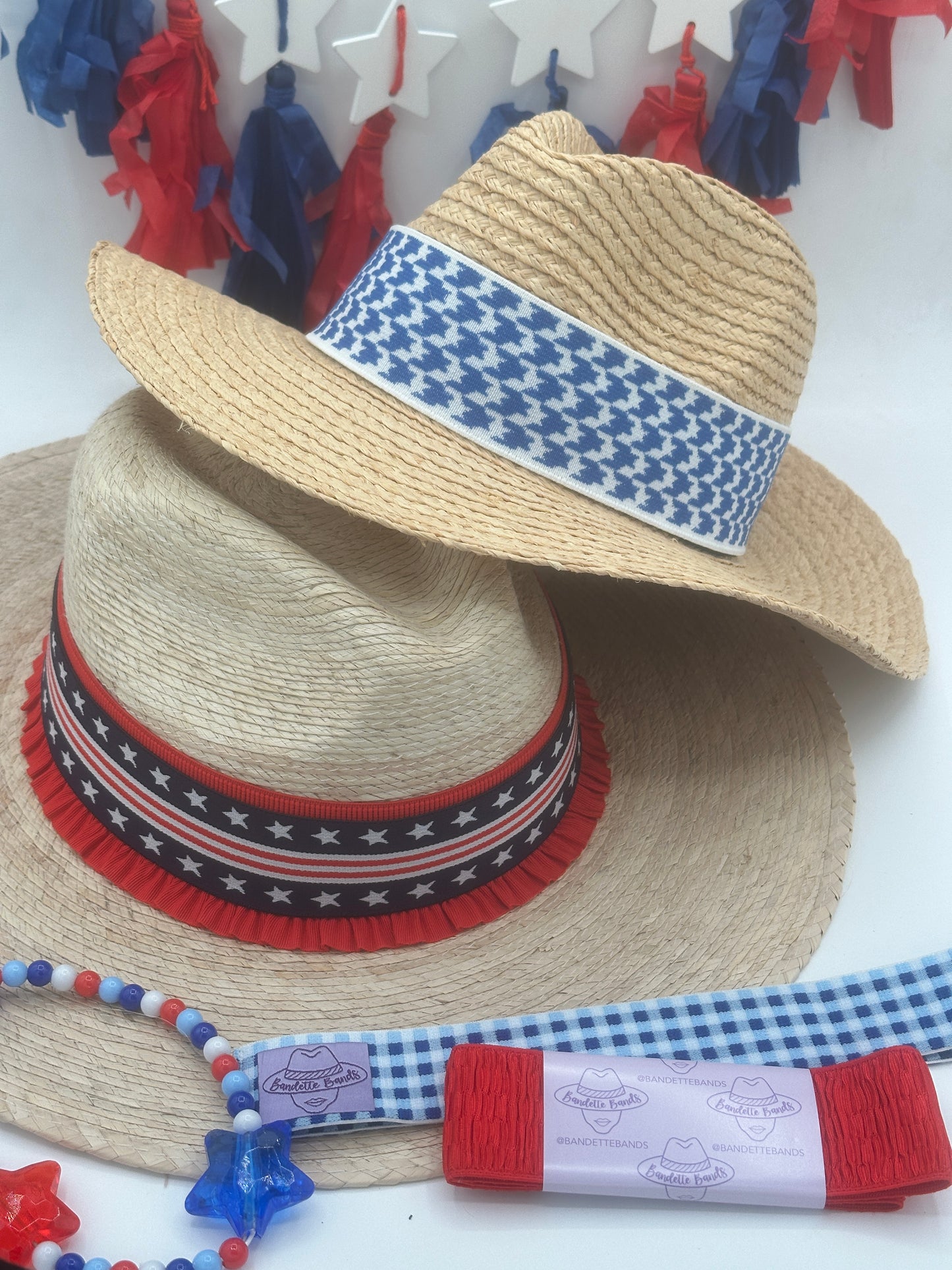 2” Red Ruffle Hat Band