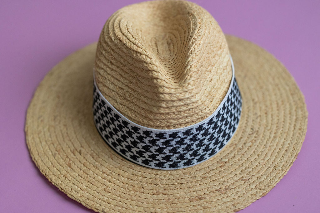 2” Black and White Houndstooth Band