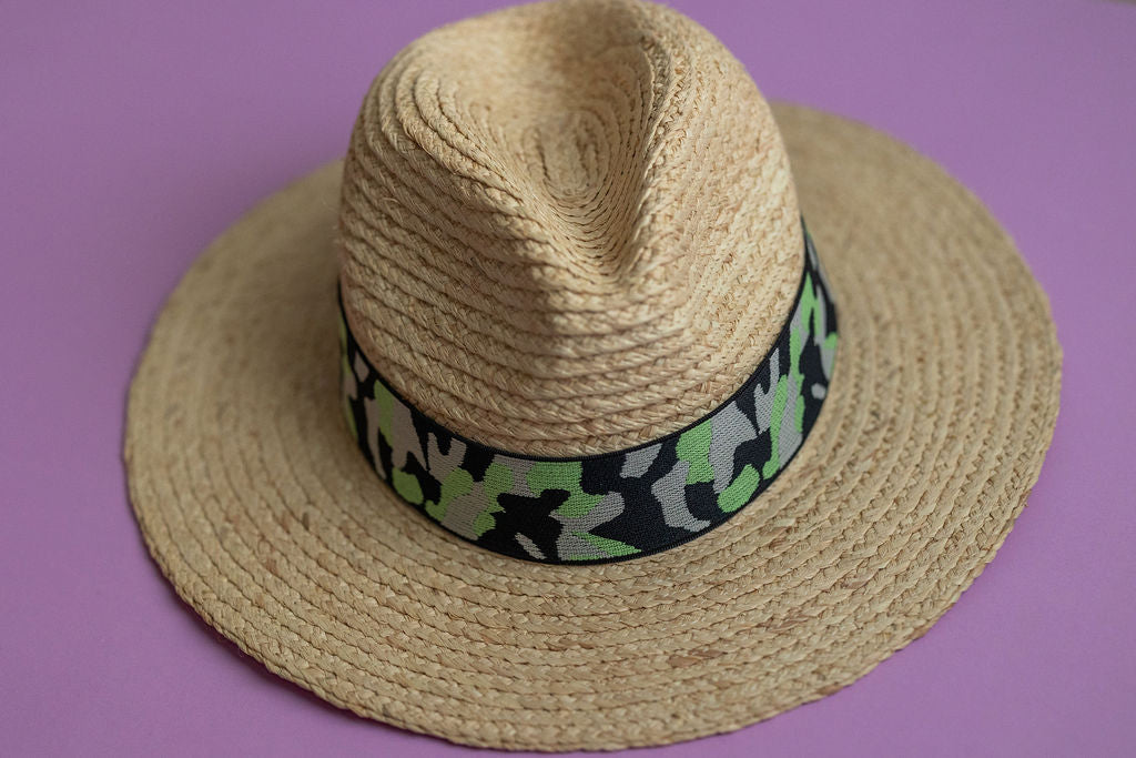 1.5” Lime Camo Hat Band