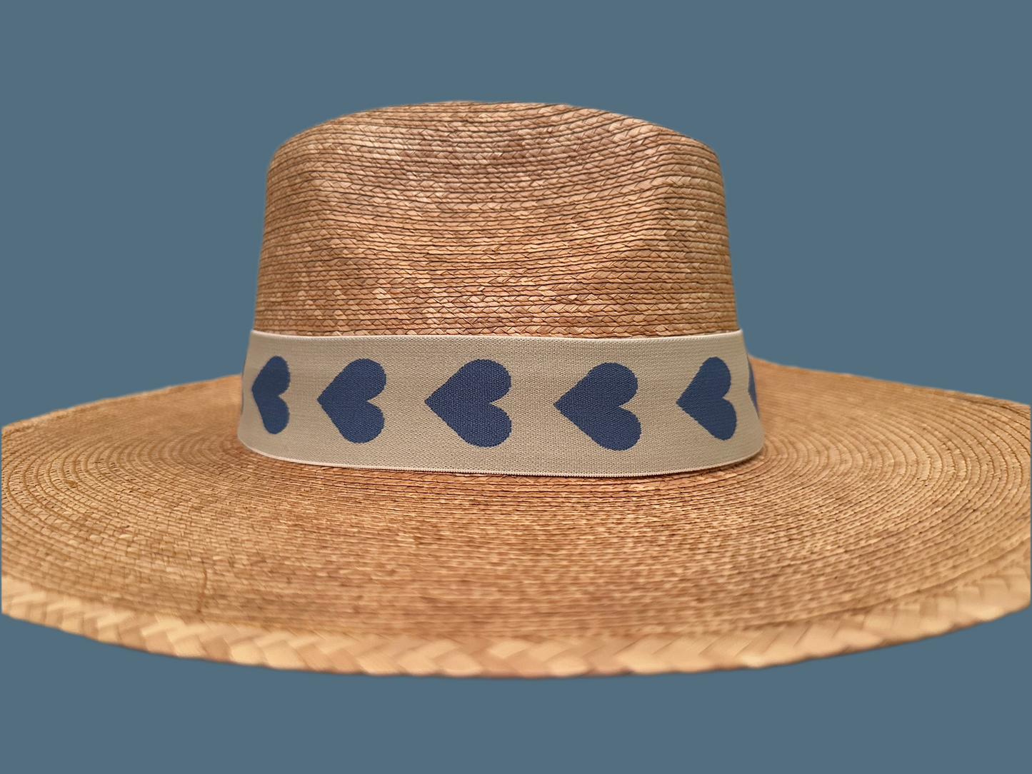 1.5” Reversible Blue/White Heart Band