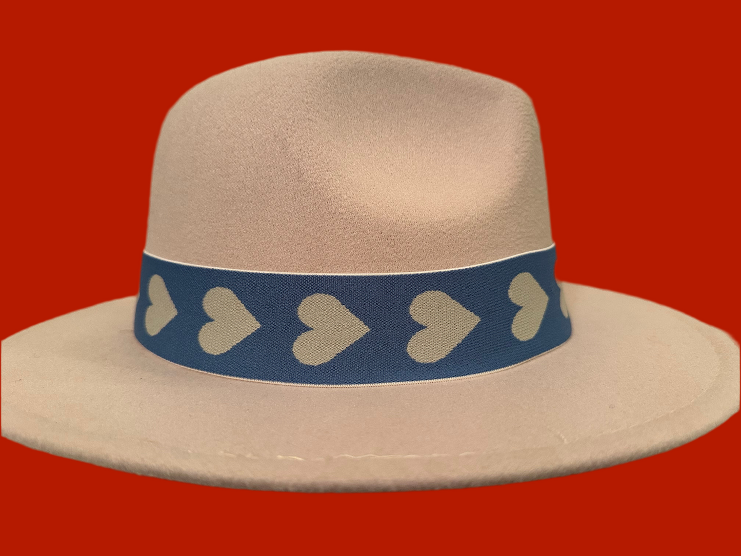 1.5” Reversible Blue/White Heart Band