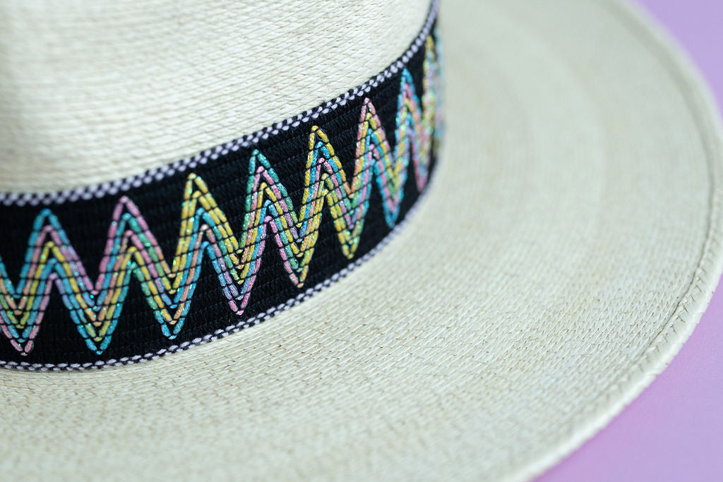 2” Pastel Shimmer ZigZag Hat Band