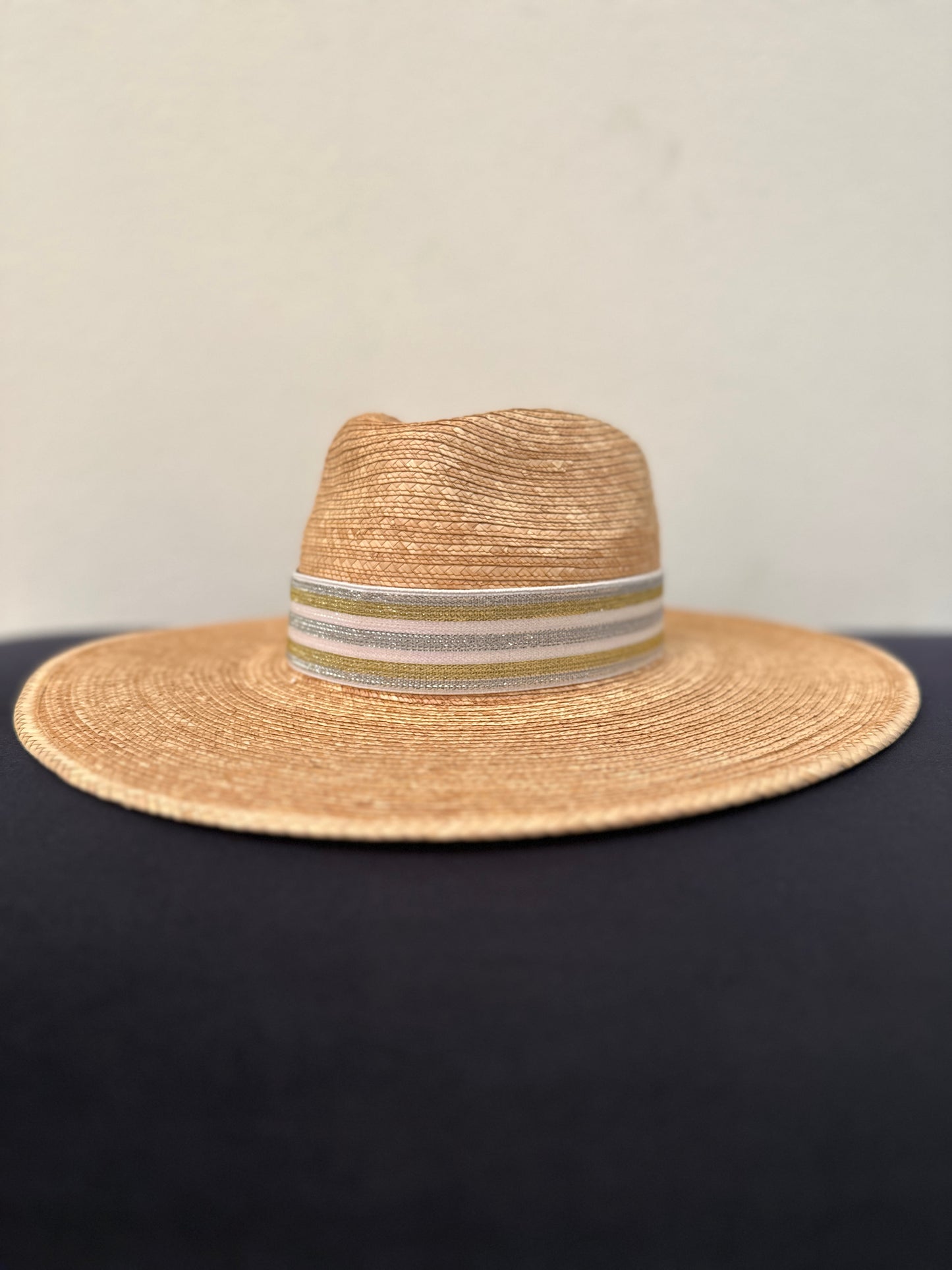 1.5” Silver & Gold Stripes Hat Band