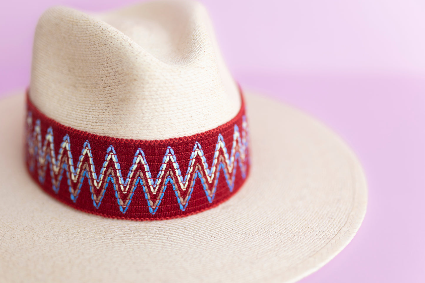 2” Dark Red ZigZag Band