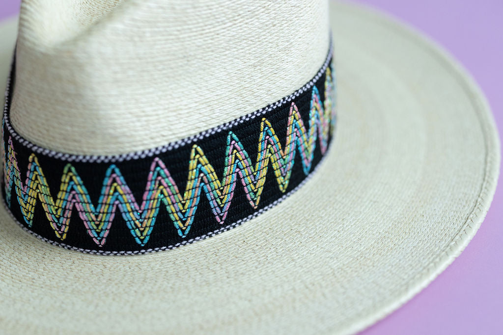 2” Pastel Shimmer ZigZag Hat Band