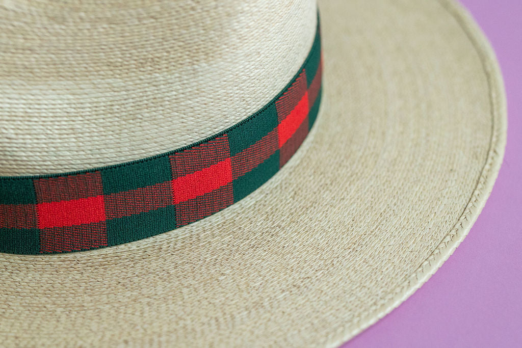 1.5” Reversible Red and Green Gingham