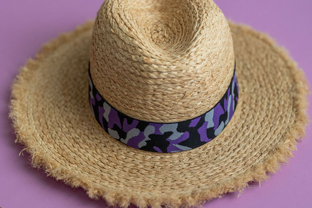 1.5” Purple Camo Hat Band