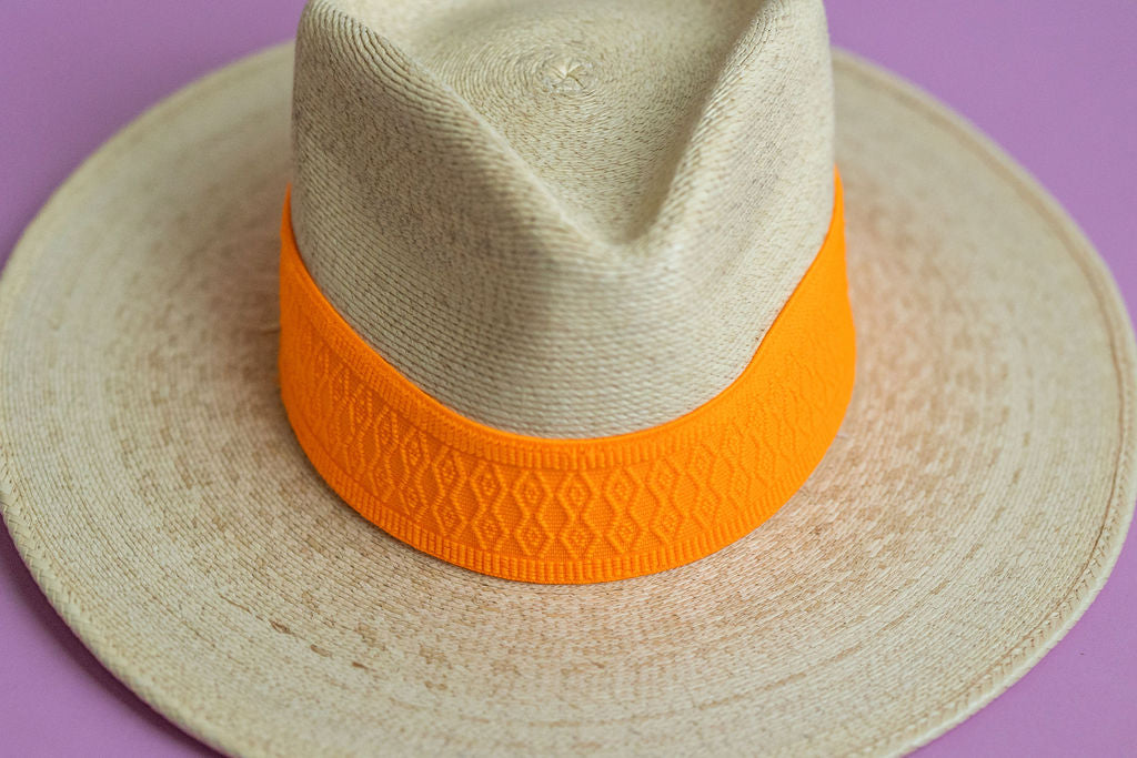 2” Orange Jacquard Hat Band