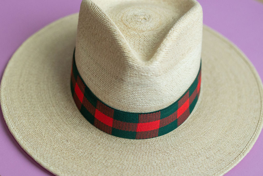 1.5” Reversible Red and Green Gingham
