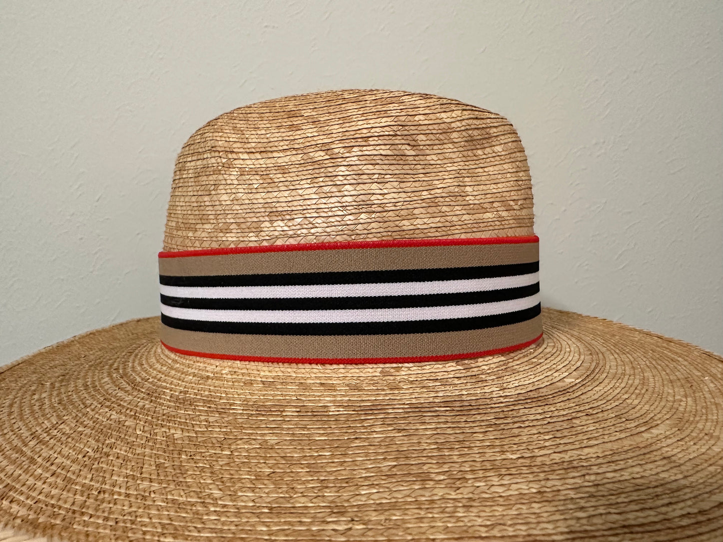 2” Tan & Red Hat Band