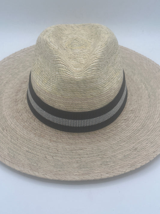 1.5” 3-Stripe Black & Silver Hat Band