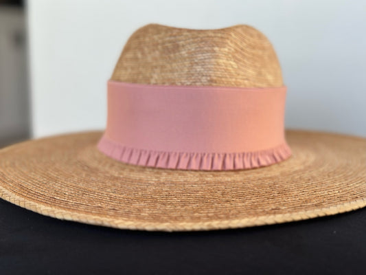 2” Light Pink Ruffle Hat Band