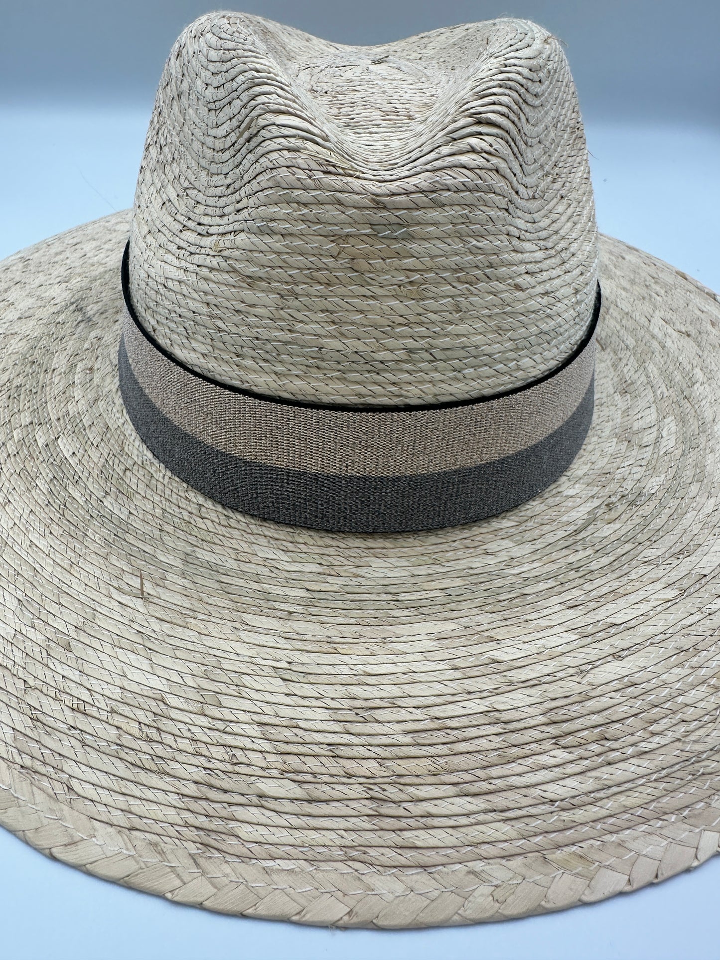 1.5” Pewter & Gold 2-Stripe Hat Band