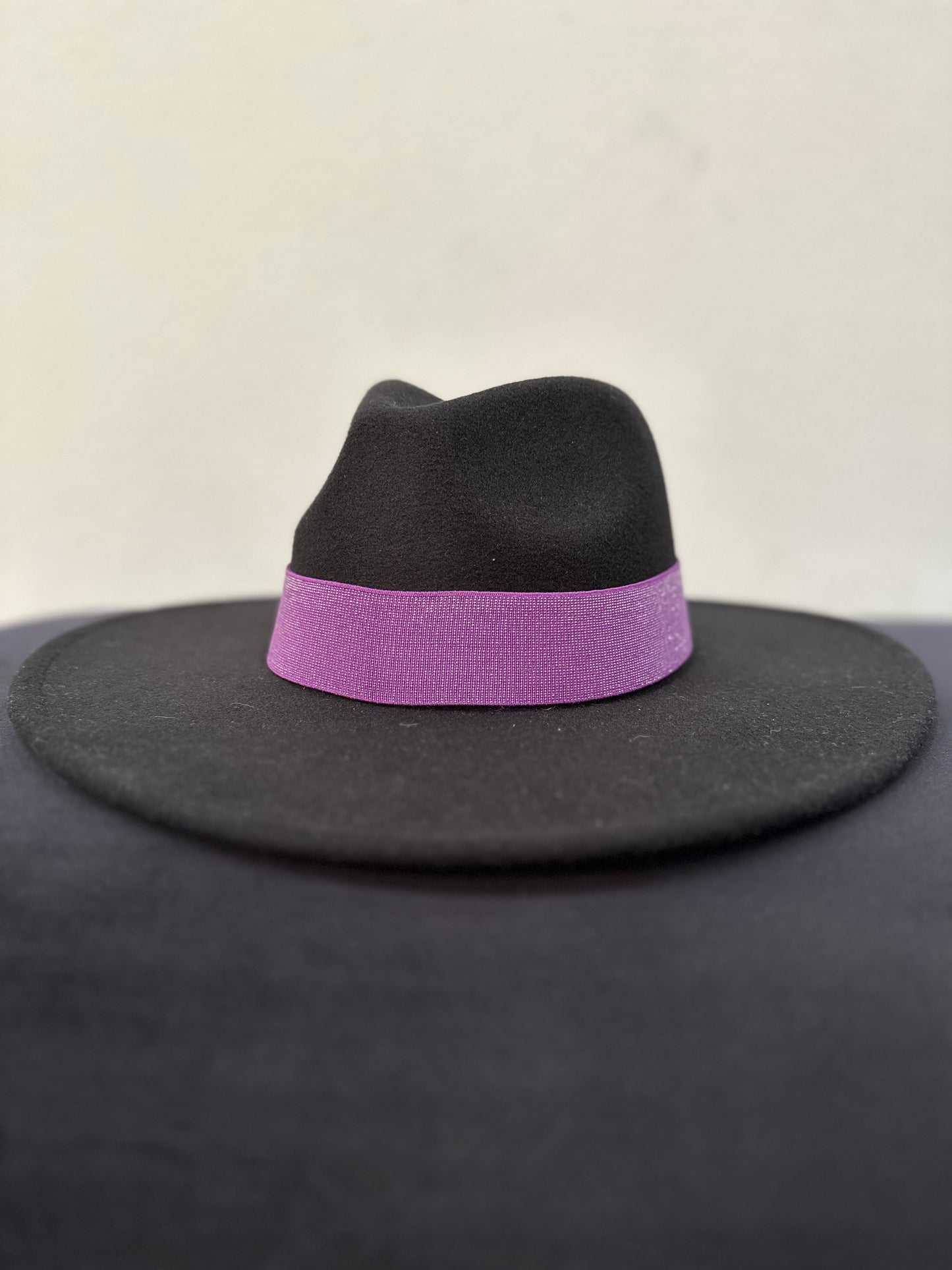 1.5” Purple Dotted Shimmer Hat Band