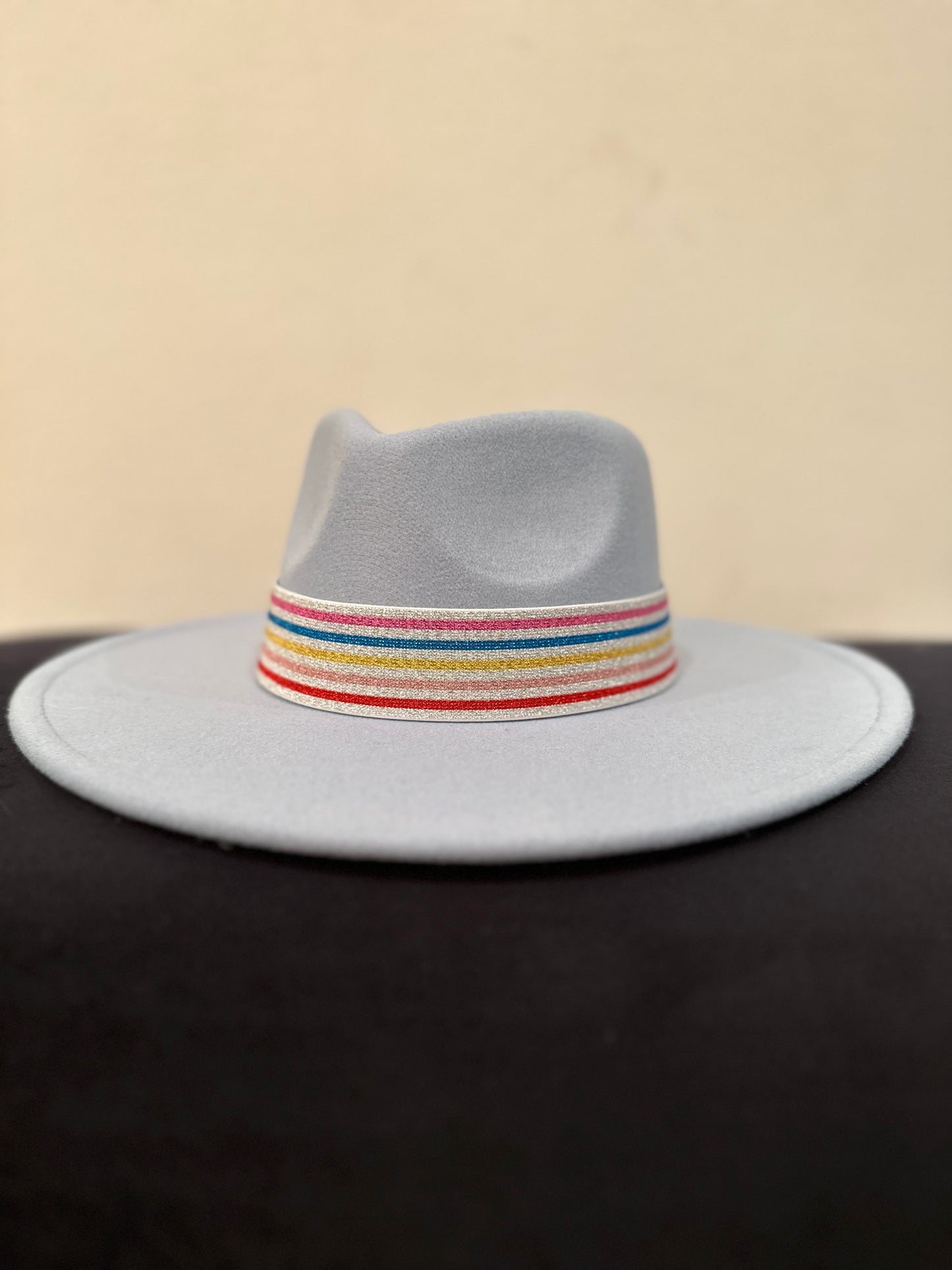 1.5” Silver MultiStripe Hat Band