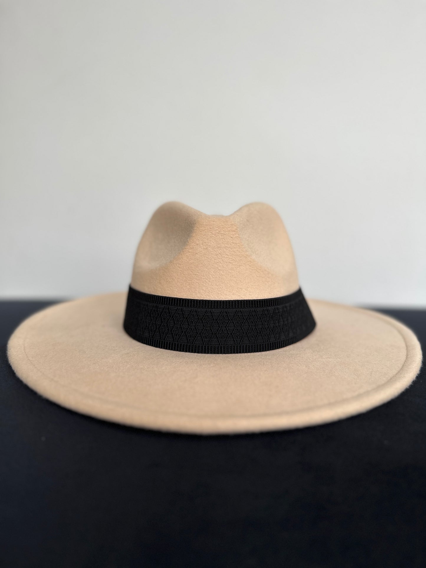 1.5” Jacquard Black Hat Band