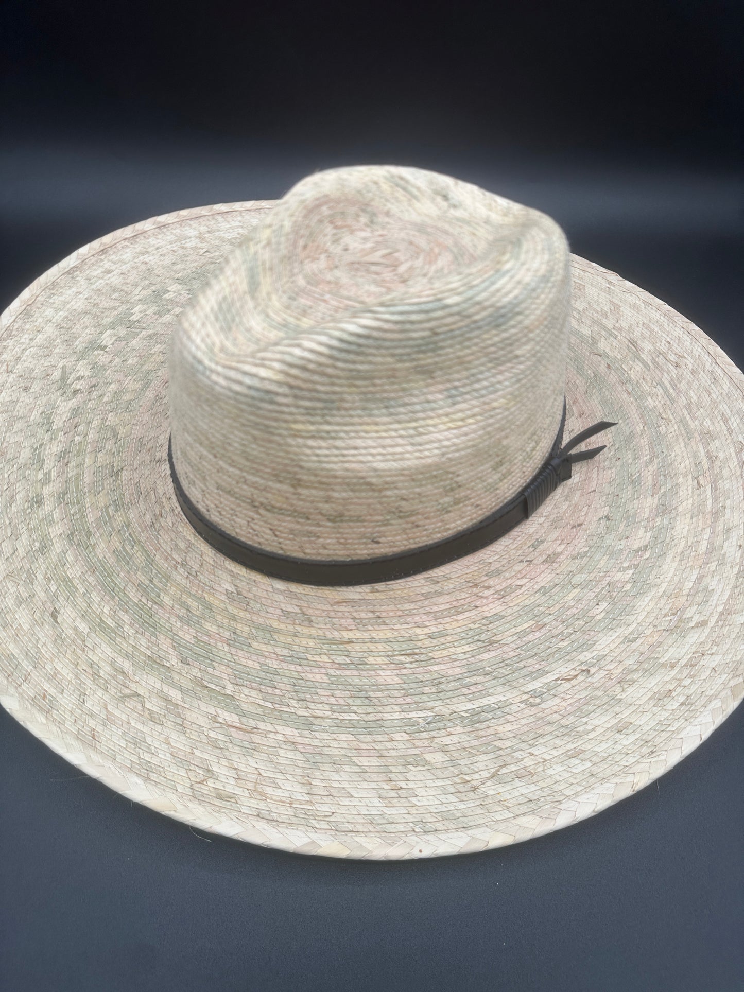 Light Palm Leather Banded Rancher Hat