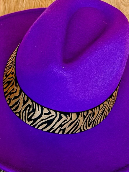 1.5” Metallic Tiger Hat Band