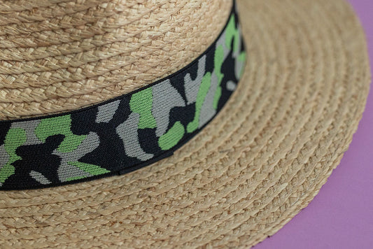 1.5” Lime Camo Hat Band