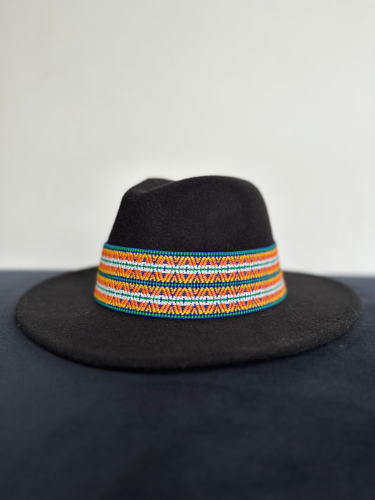 2” Reversible Blue and Orange Aztec Hat Band