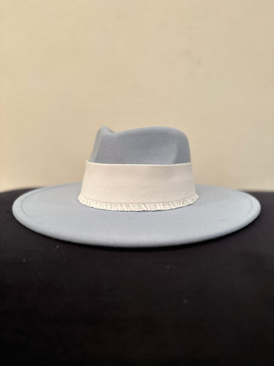 2” White Ruffle Hat Band