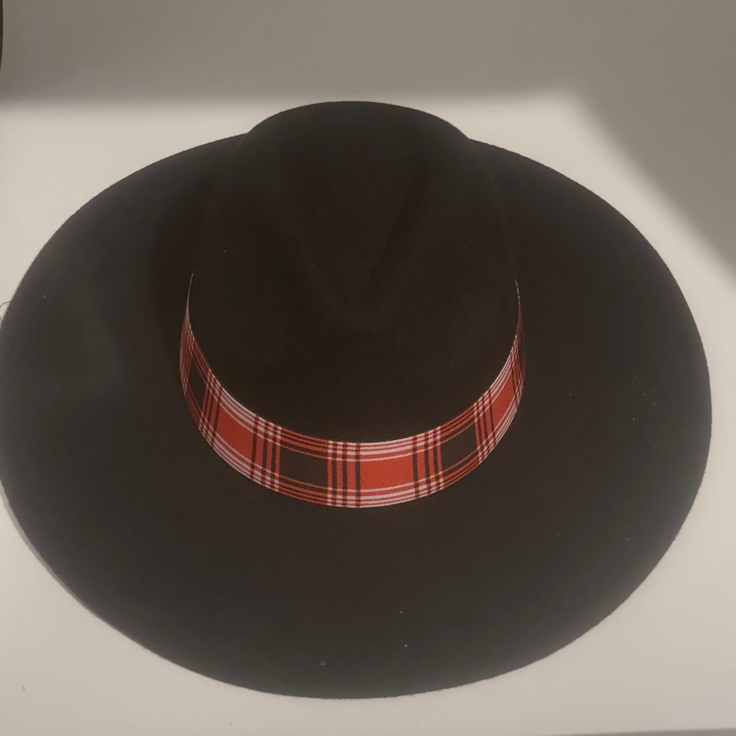 1.5” Red & Black Plaid Hat Band