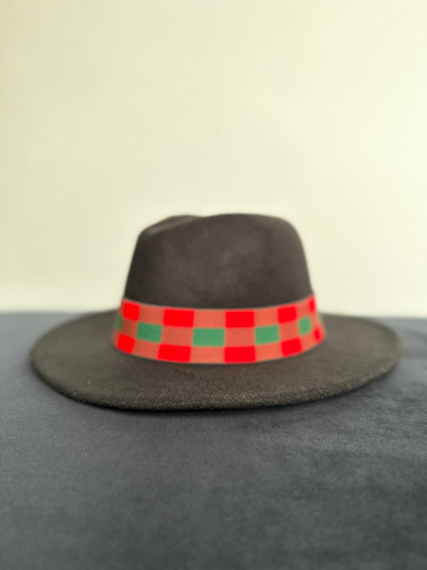 1.5” Reversible Red and Green Gingham