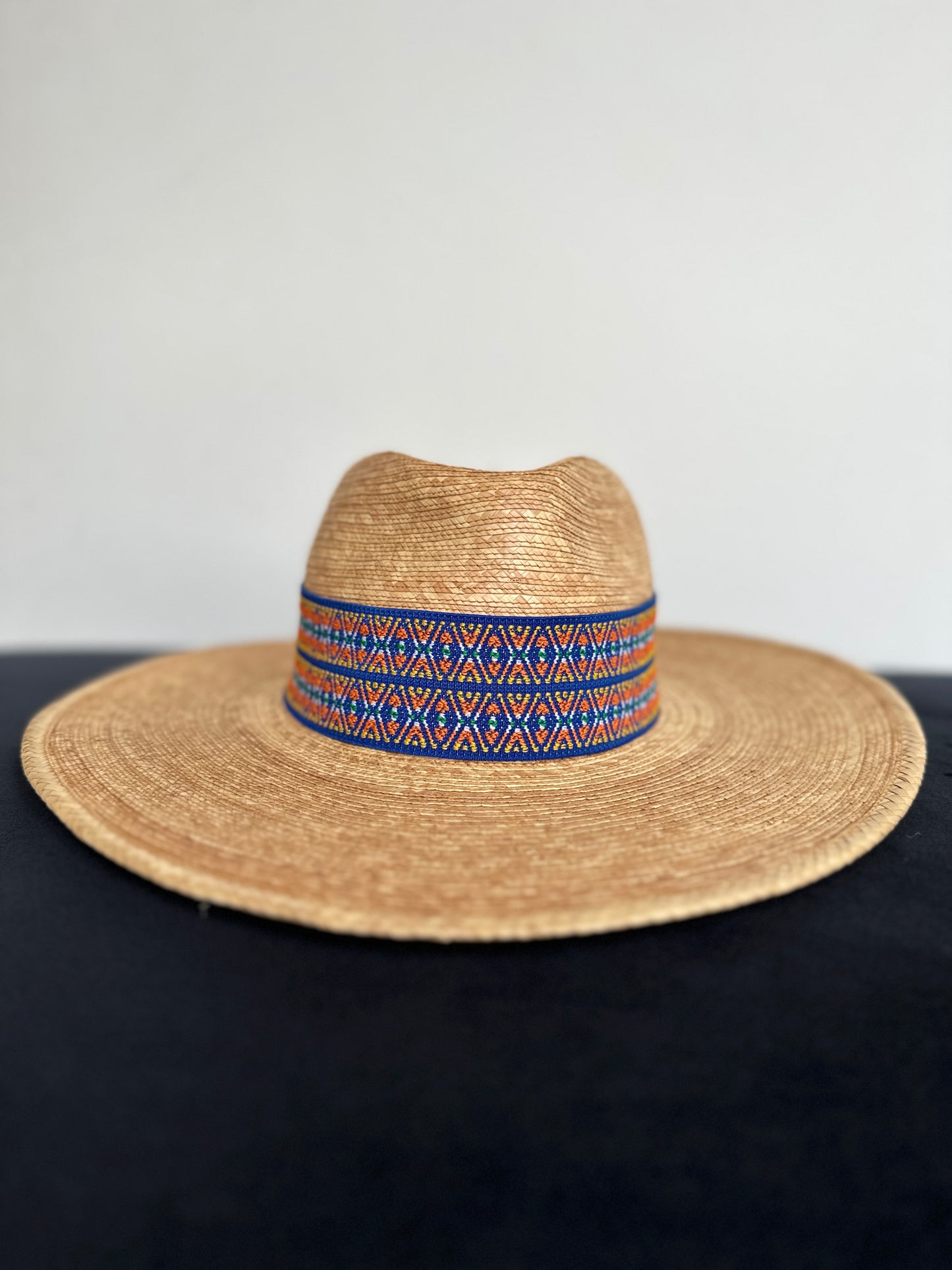 2” Reversible Blue and Orange Aztec Hat Band