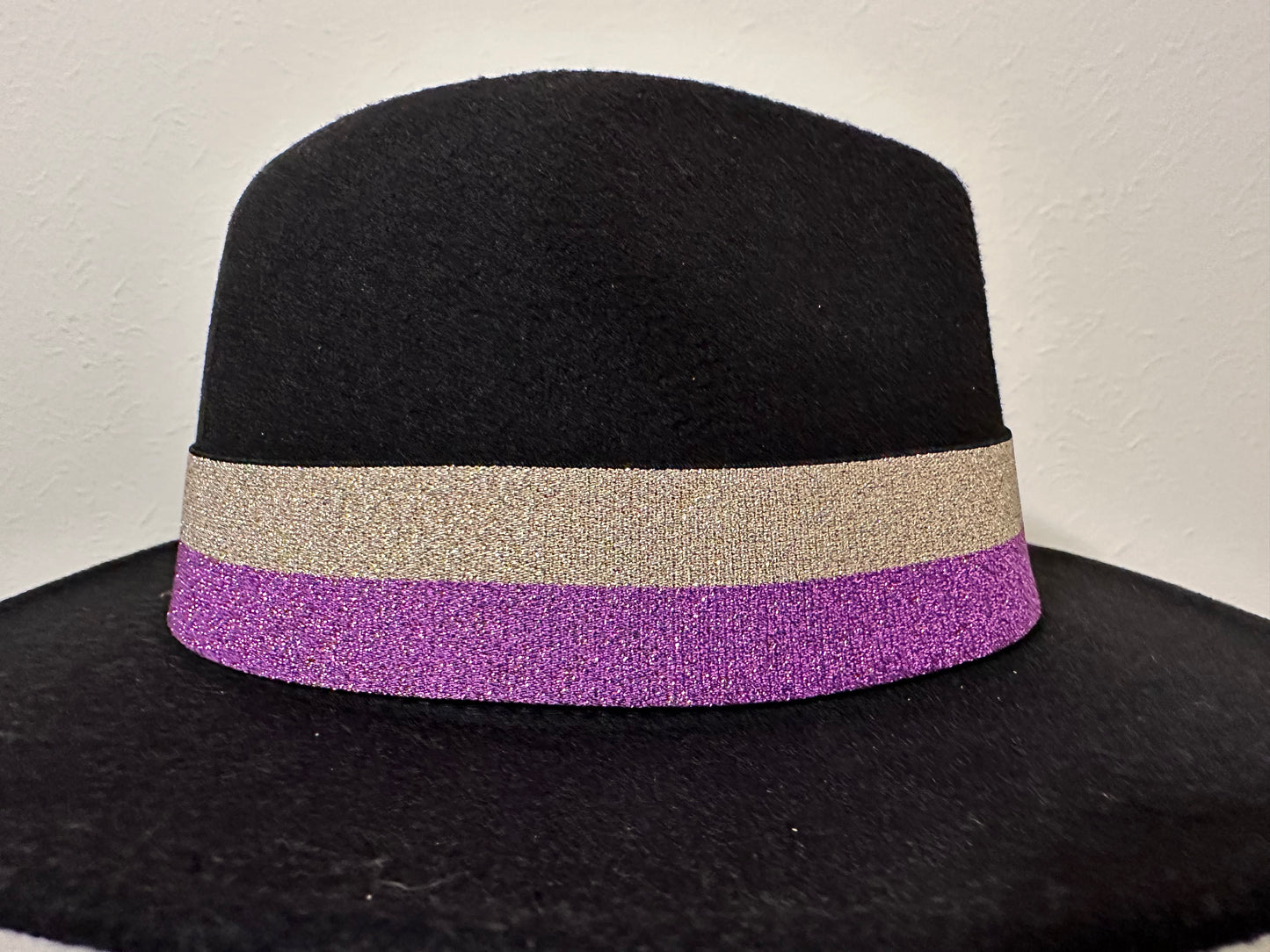 1.5” Purple & Gold 2-Stripe Hat Band