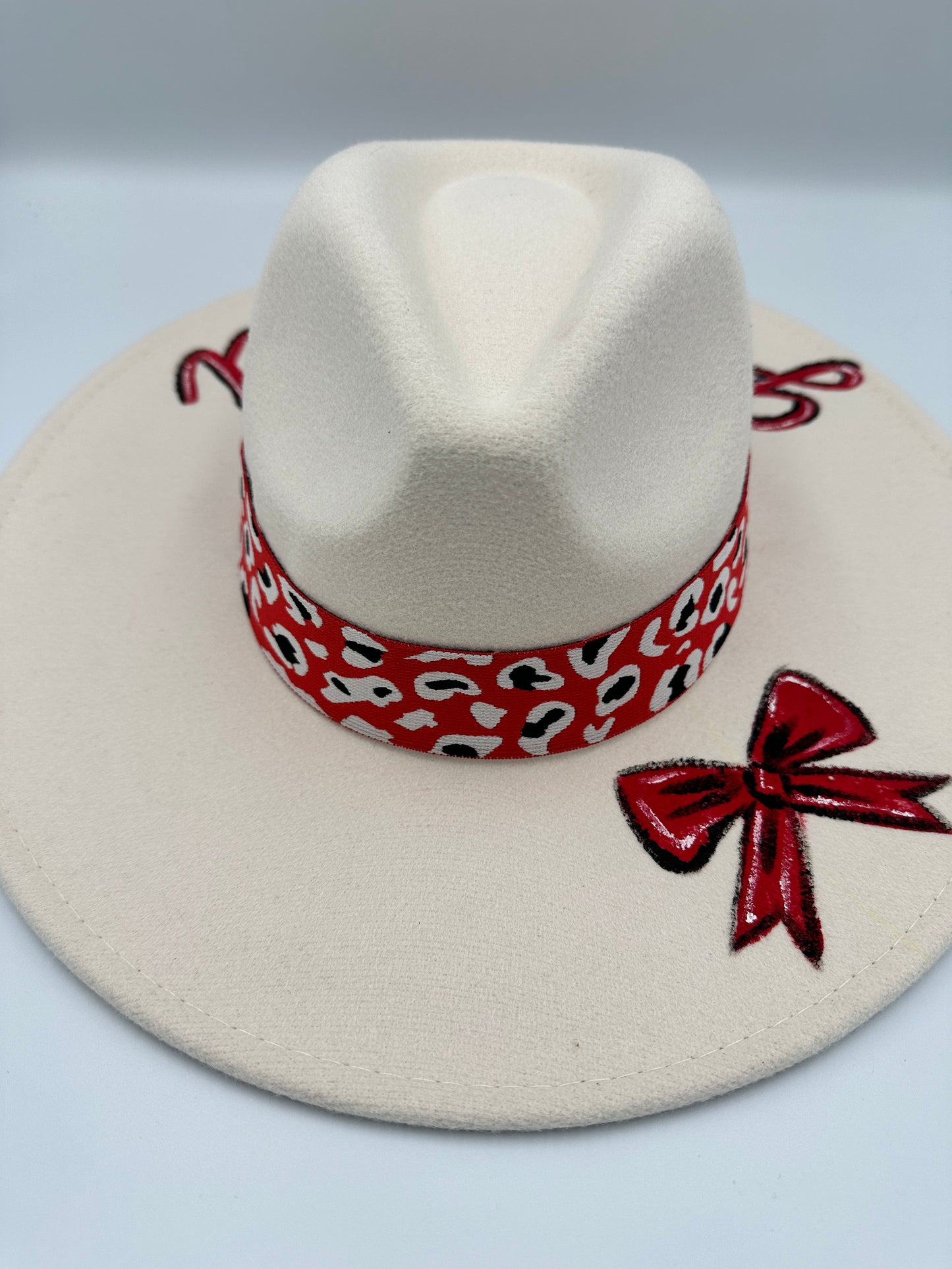 Hand painted Georgia Bow Hat