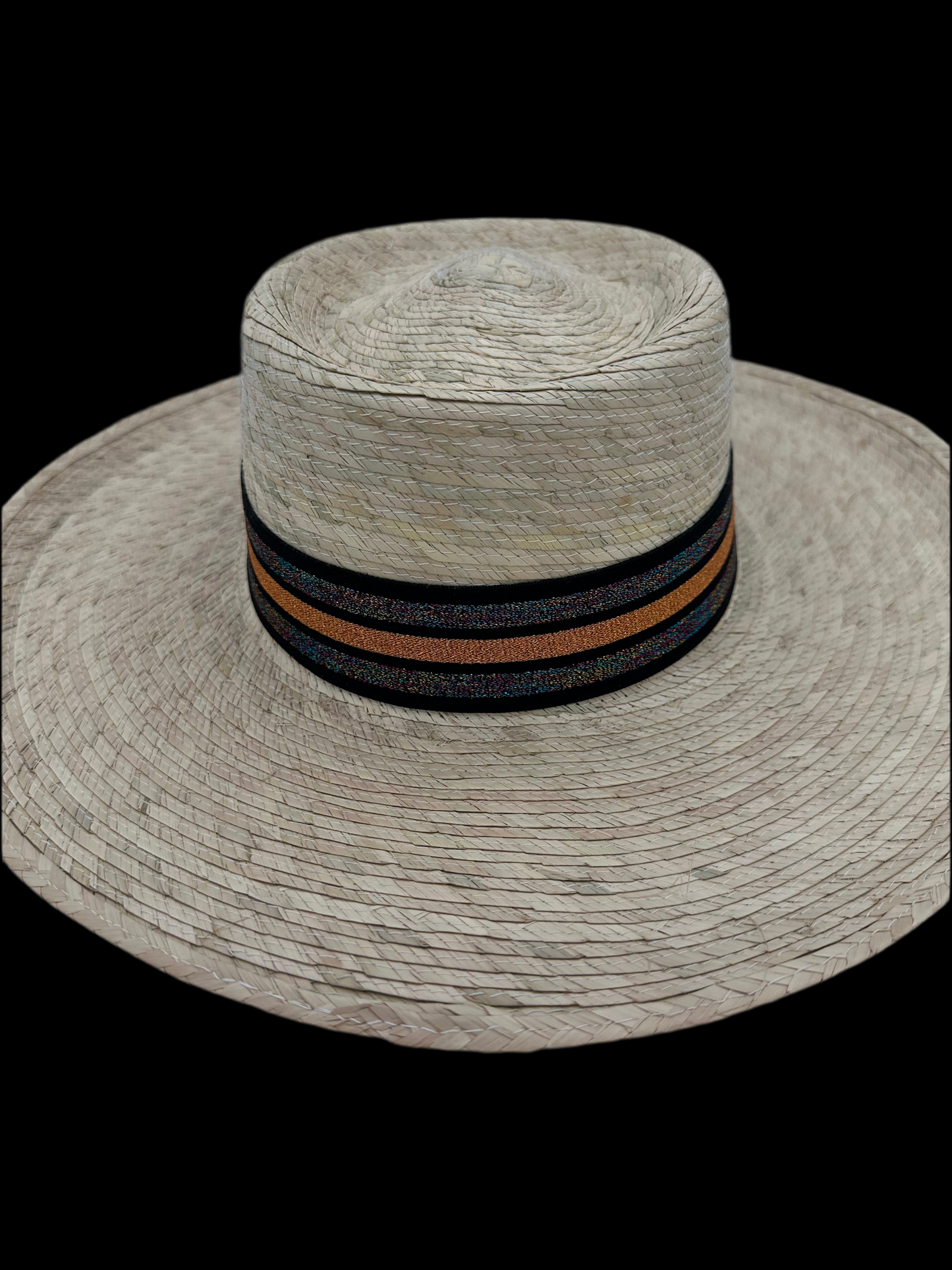 1.5” Black & Copper Striped Hat Band