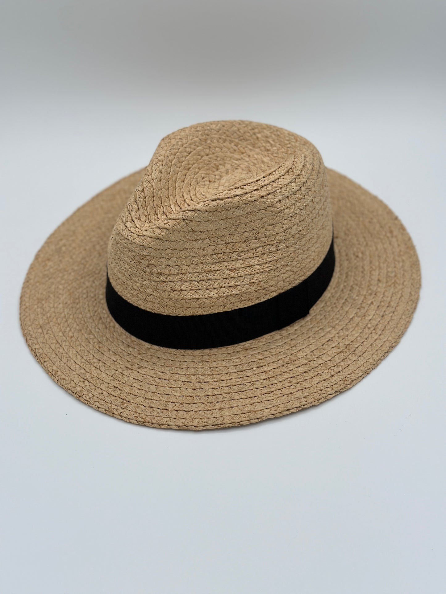 Banded Straw Panama Hat