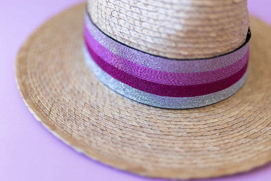 2” Pink Ombré Shimmer Hat Band
