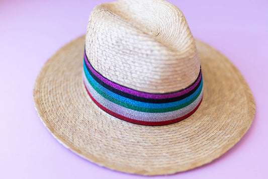 2” Jewel Tone Striped Hat Band