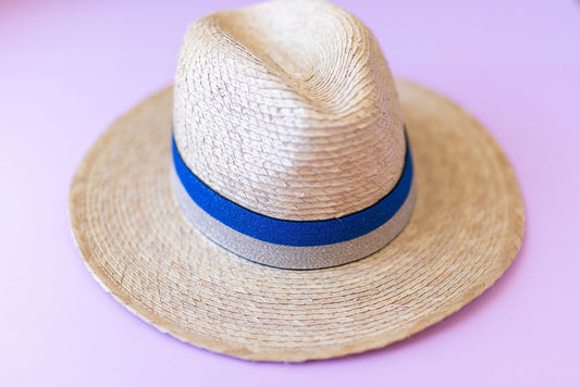 1.5” Blue & Gold 2-Stripe Hat Band