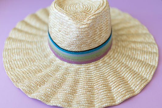 1.5” Summer Striped Shimmer Hat Band