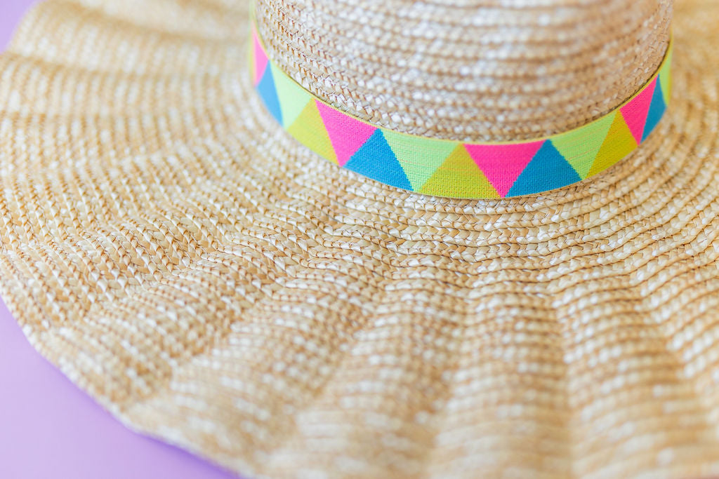 1” Neon Triangle Hat Band