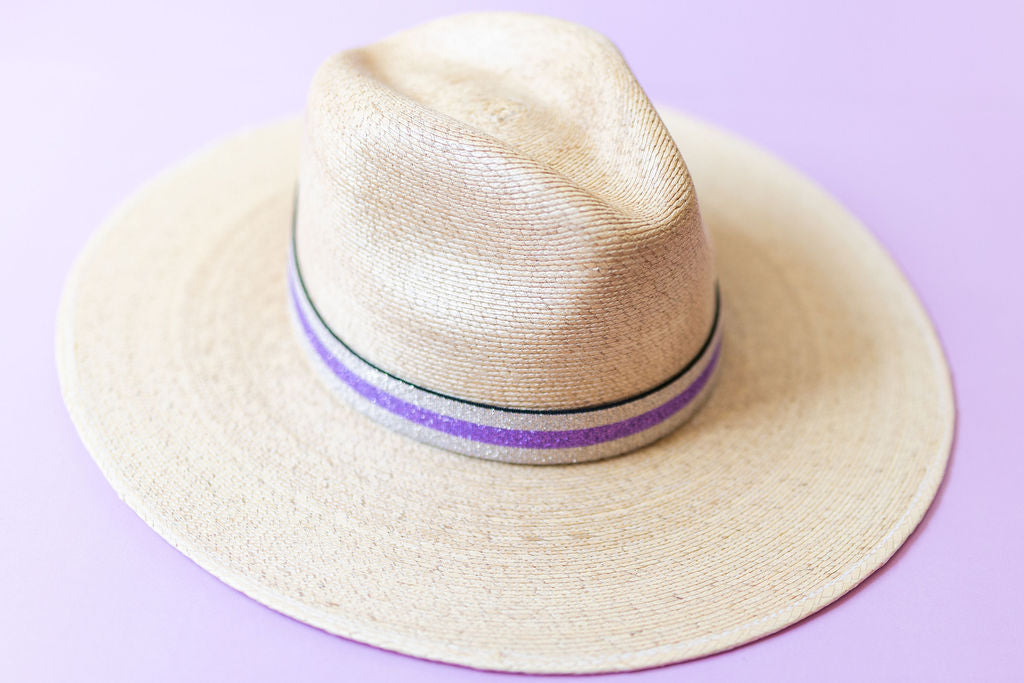 1” Purple & Gold 3-Stripe Hat Band