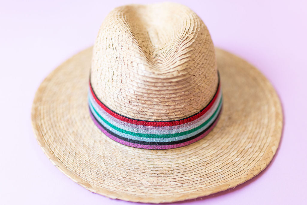 1.5” Jewel Tone Striped Hat Band