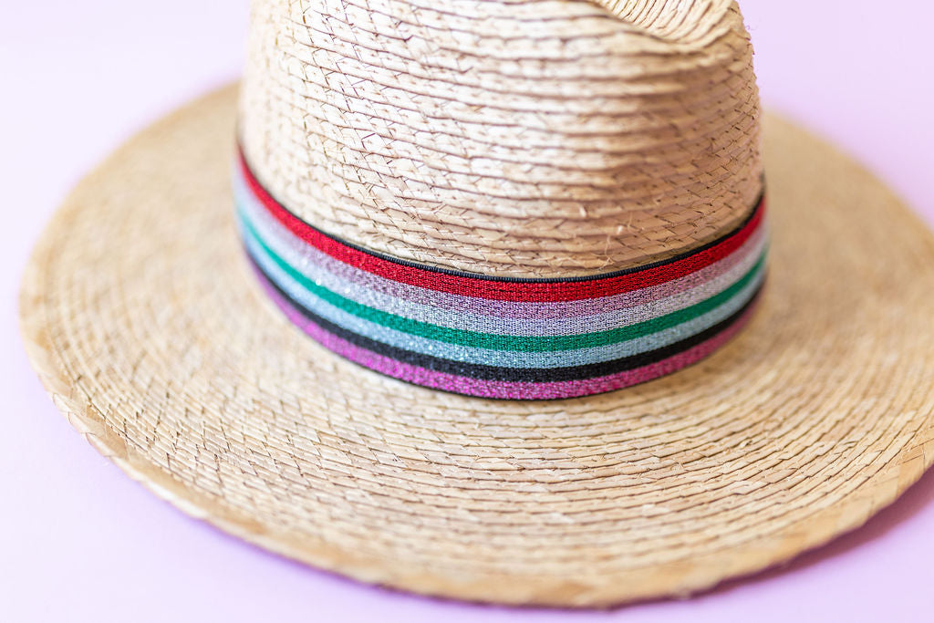 1.5” Jewel Tone Striped Hat Band