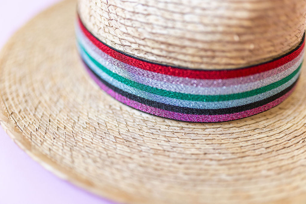 1.5” Jewel Tone Striped Hat Band