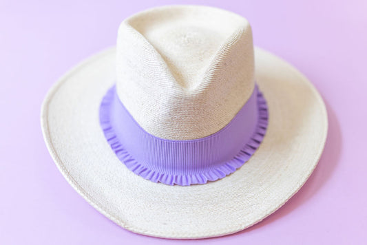 2” Lavender Ruffle Hat Band