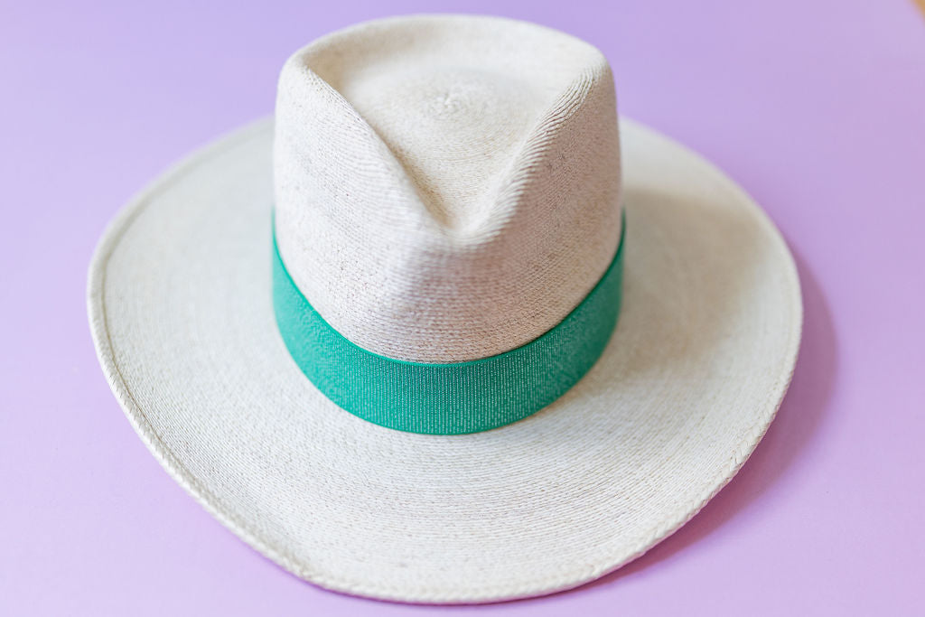 1.5” Green Dotted Shimmer Hat Band