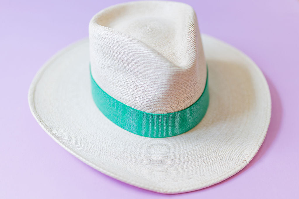 1.5” Green Dotted Shimmer Hat Band