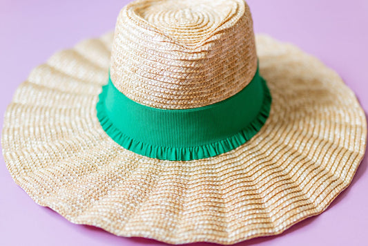 2” Green Ruffle Hat Band