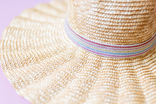1” Silver MultiStripe Hat Band