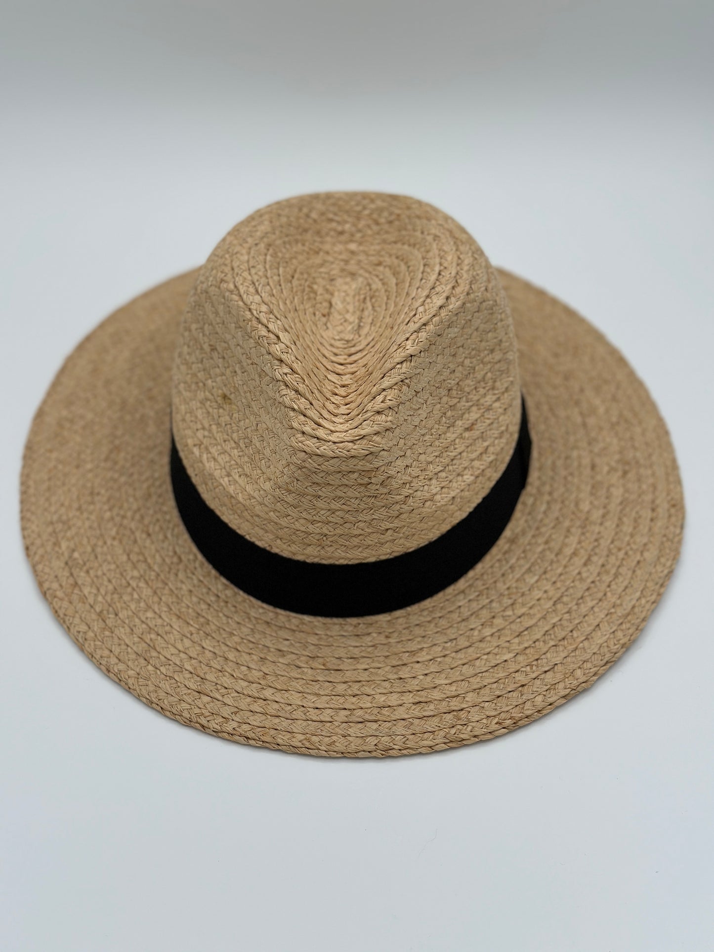 Banded Straw Panama Hat